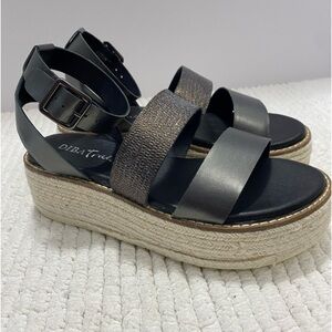 Diba True Day‎ line Black Sandals Leather Upper Size 8 M Women’s